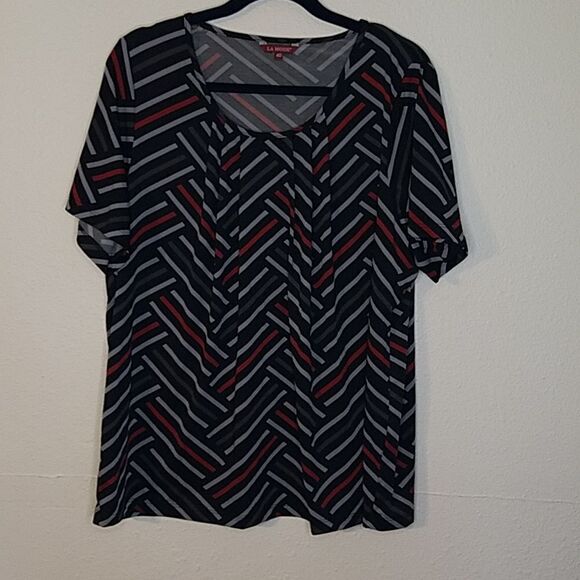 LA Mode short sleeve blouse size 40 - Picture 1 of 4